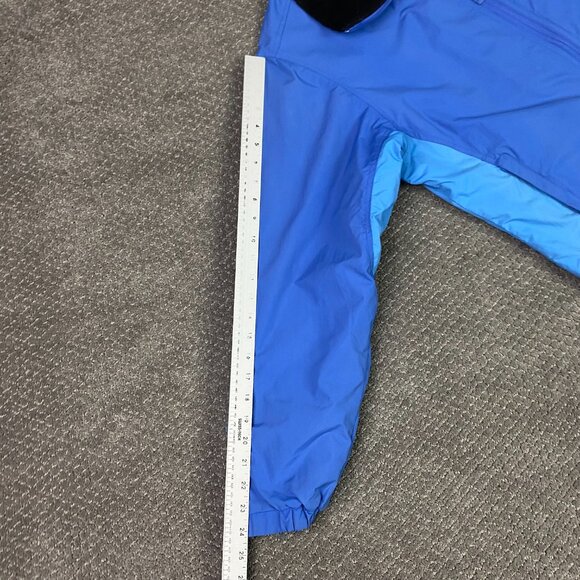 LL Bean Fleece Lined Jacket Misses Large Blue Nylon Full Zip Up 9U894 9 U894 - Picture 14 of 15